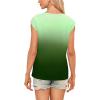 t-Shirt à Manches Courtes pour Femmes, débardeur d&rsquo;été Simple et décontracté, Coupe Ample, Hauts Chemisiers(03-dégradé-2)