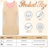 Sintege 2 Débardeurs Thermiques sans Manches en Polaire Camisole Tank Top en Coton Hauts Thermiques pour Femmes(Beige)