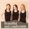Sintege 2 Débardeurs Thermiques sans Manches en Polaire Camisole Tank Top en Coton Hauts Thermiques pour Femmes(Noir)