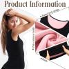 Sintege 2 Débardeurs Thermiques sans Manches en Polaire Camisole Tank Top en Coton Hauts Thermiques pour Femmes(Noir)