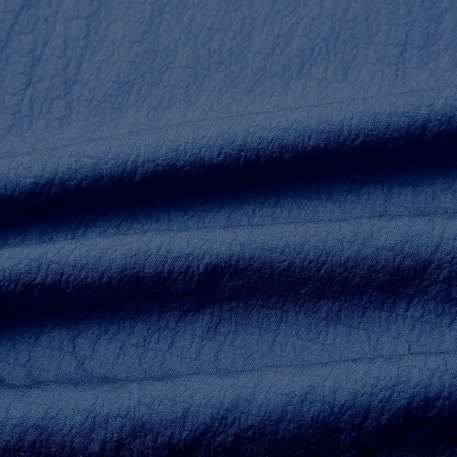image:imageRobe Ete Femme Mi Longue Fluide Coton Chemise Robes Manches Longues Ample Casuel ALine Imprim Fleur Robes Col V Ronde Bohme Robe De Soiree Femme Vintage Dress pour Fte Travail4dark Blue