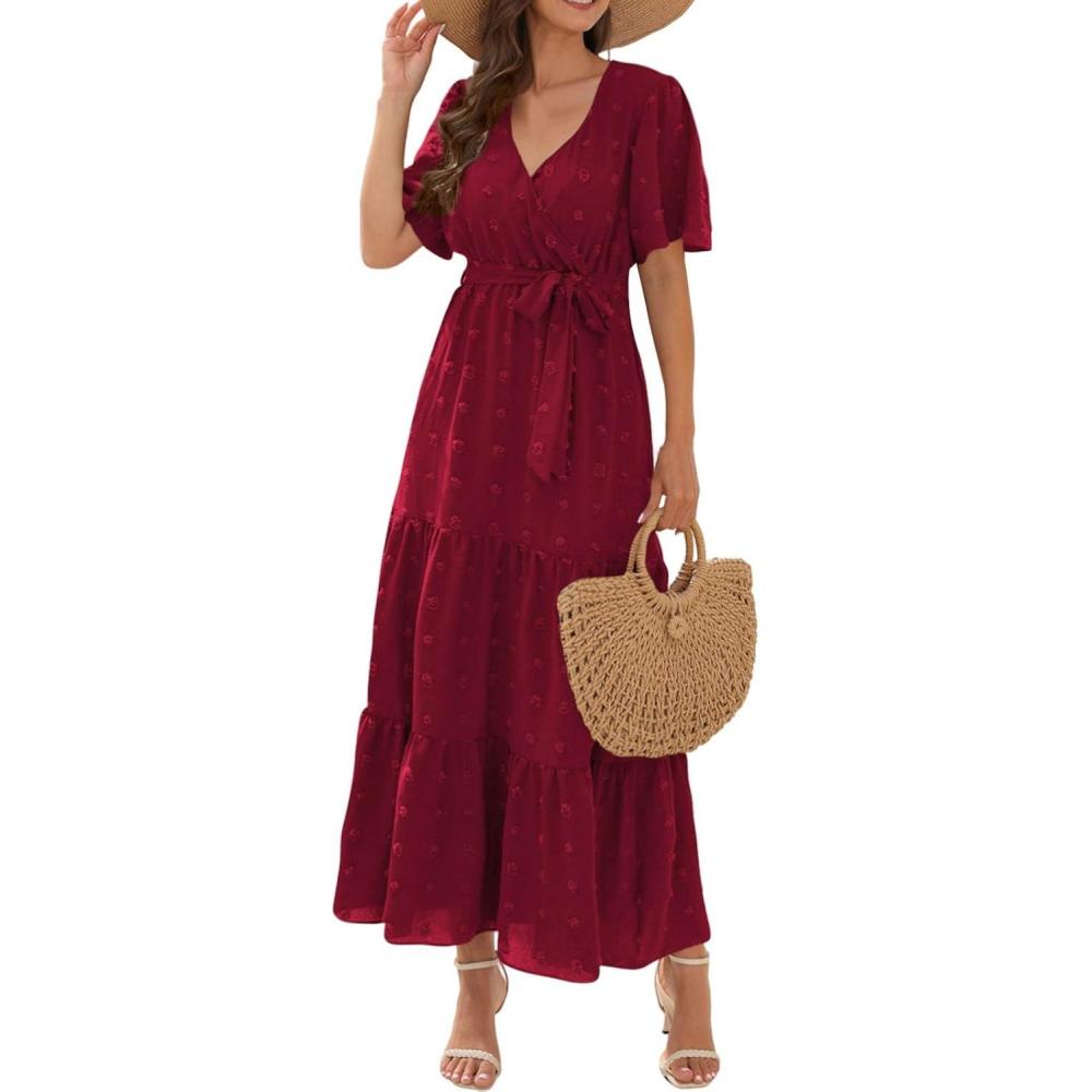 image:imageRobe Femme Chic Et Elegant Tenues lgante Vetement Ete Grande Taille Fleurie Boheme De Plage Sexy MiLongue4vin