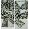 T-Shirt col V Blouses à Manches Longues pour Femmes Imprimé Tunique Tops Lâche Chemisier T-Shirts pour Femmes Sweat-Shirt Tuniques Basiques Haut Automne(Multicolore,S)(Style-b)
