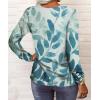 T-Shirt col V Blouses à Manches Longues pour Femmes Imprimé Tunique Tops Lâche Chemisier T-Shirts pour Femmes Sweat-Shirt Tuniques Basiques Haut Automne(Multicolore,S)(Style-a)
