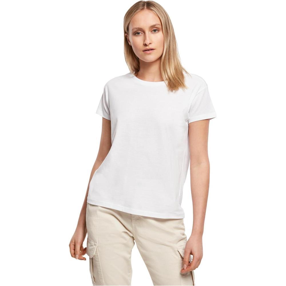 image:imageBuild Your Brand Ladies Box Tee TShirt FemmeBlanc