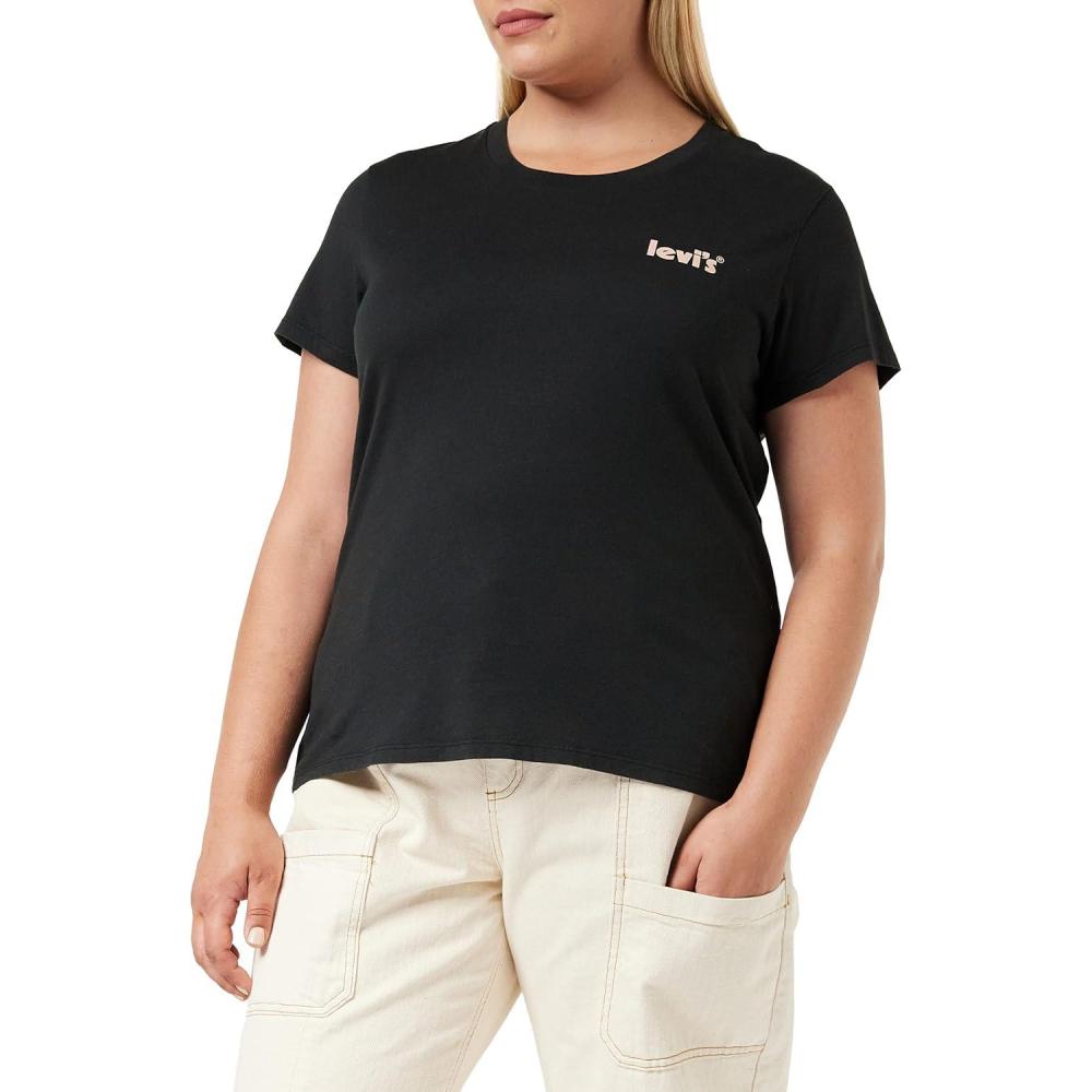 image:imageLevis The Perfect Tee TShirt Femme Pattern Batwing LogoReflective Poster Logo Caviar