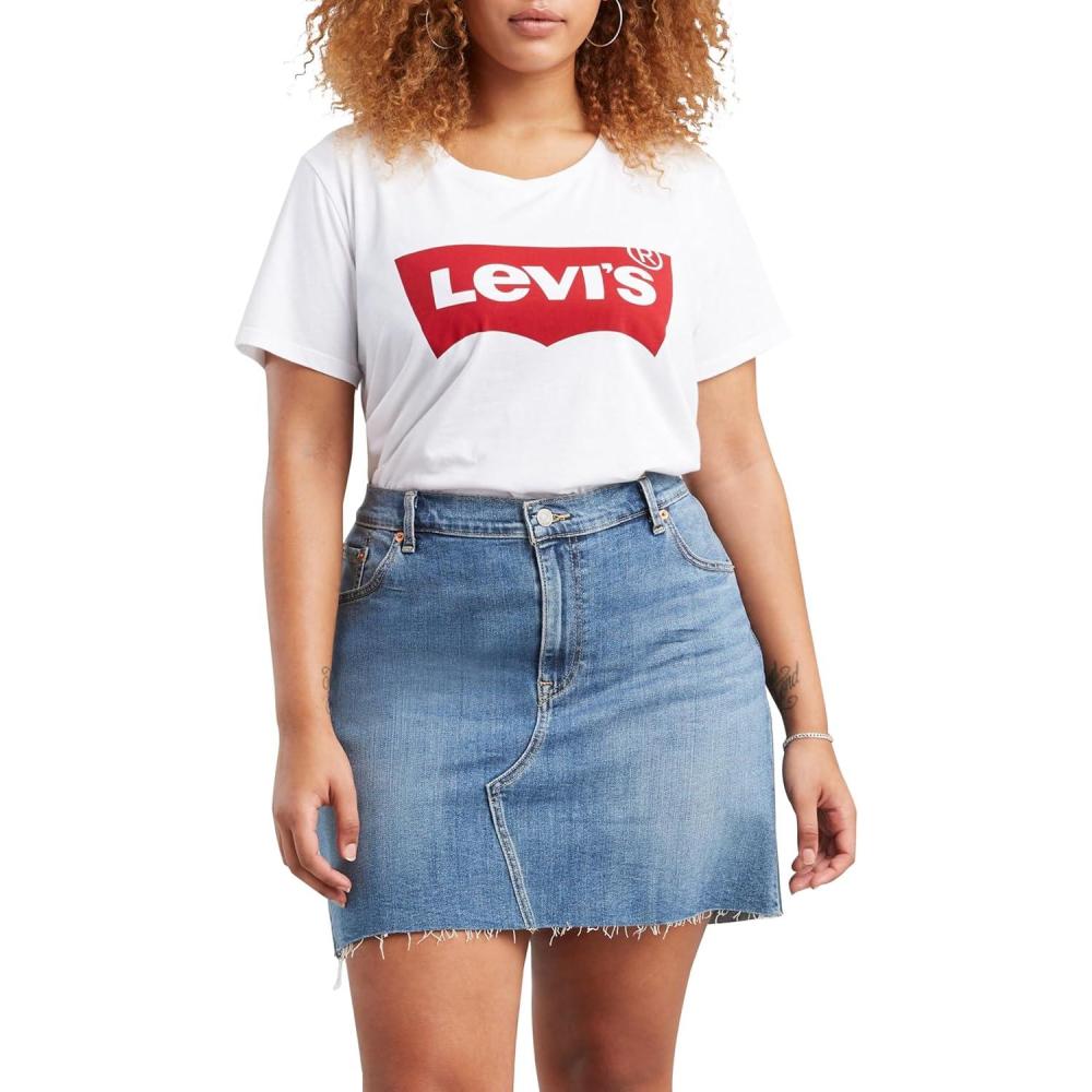 image:imageLevis Pl Perfect Tee TShirt FemmePlus Batwing White