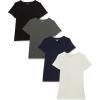 Blanc/Bleu Marine/Charbon Chiné/Noir