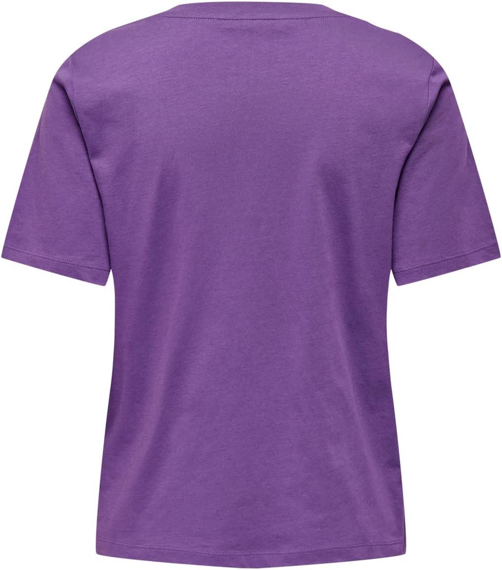 image:imageONLY ONLONLY SS JRS Noos TShirt Femme TShirt Manches Courtes Noir LargeRoyal Lilac