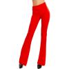 Toocool Pantalon Patte d’Eph pour Femmes, Legging Ajusté pour Femmes, Pantalon Stretch pour Femmes, Pantalon Femmes JL-2148(Rouge)