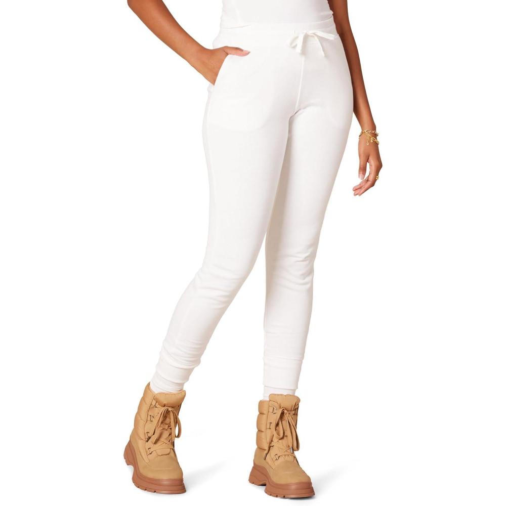 image:imageAmazon Essentials Femme Pantalon De Jogging Revers en Polaire Disponible en Grande TailleBlanc