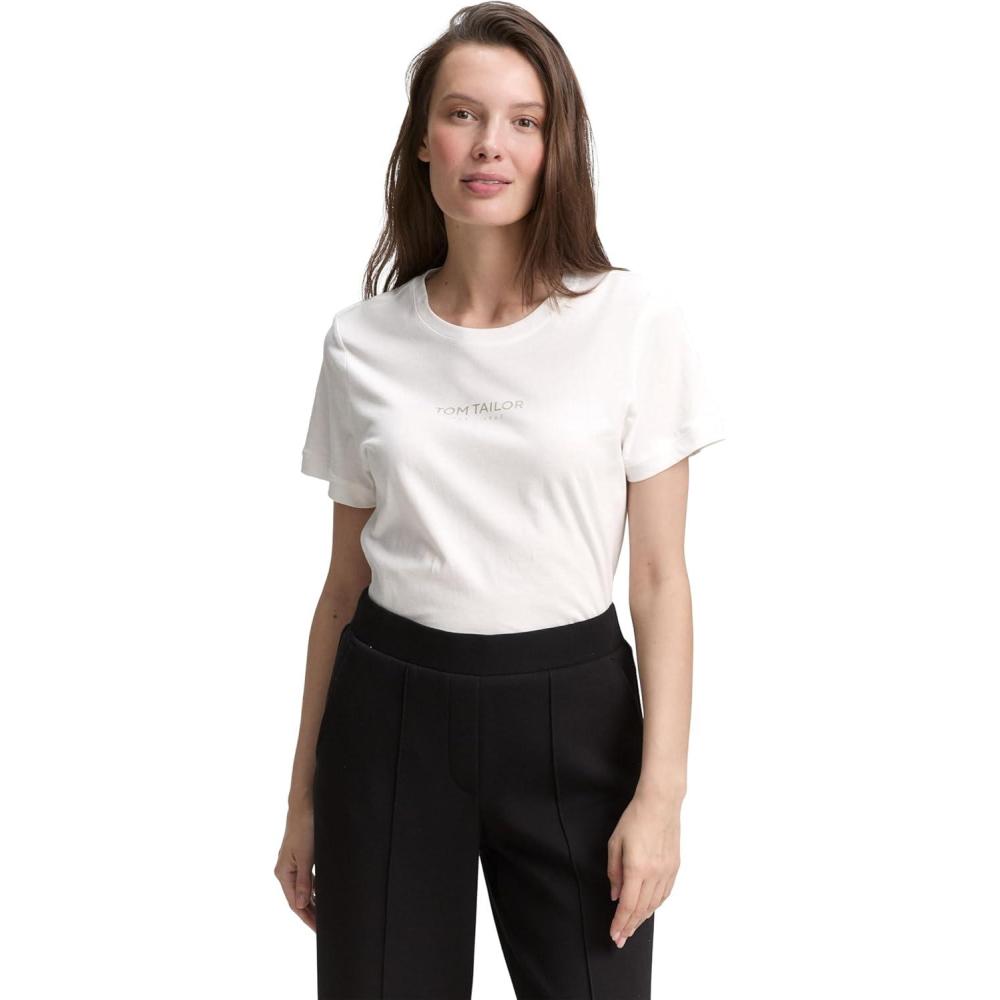 image:imageTom Tailor 1046269 TShirt Femme Lot de 110315 Whisper White