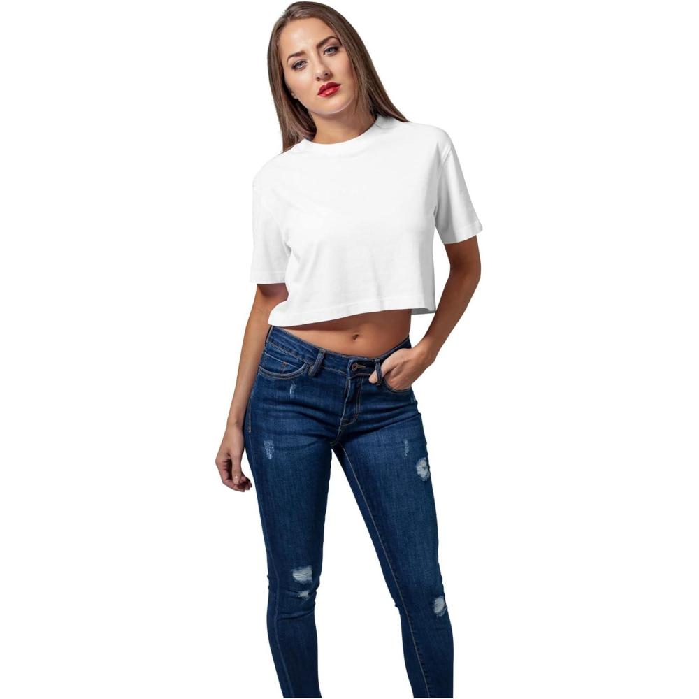 image:imageUrban Classics Ladies Short Oversized Tee TShirt FemmeBlanc