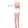 Bodystocking Ouvert – Body en maille pour femme – Haute élasticité – Catsuit sexy pour femme – Fishet ouvert – Body complet – Lingerie sexy – Fishnet(Rouge)