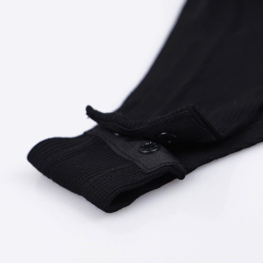 image:imageFemmes Henley Ctel Manches longues Bodys Fitness Chemise de yoga Boutonn Hauts dcontractsNoir