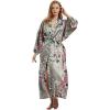 Paon floral gris