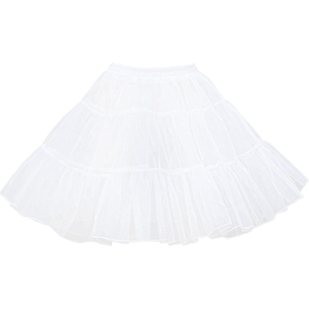 image:imageVlazom Jupon Femme Court Jupon sous Robe Jupon de Marie pour Robes de Marie Jupe Tulle Vintage Fond de Robe ALigne TutuBlanc