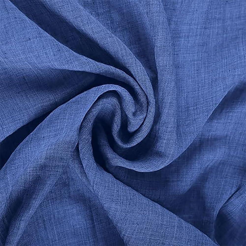 image:imageGnrique Robe miLongue en Coton et Lin col en V Robes en Lin pour Femmes Robes miLongues en Lin pour Femmes Robe dcontracte UnieOrange
