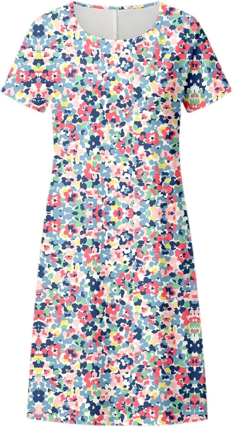 image:imageRobe Femme Dcontract Fluide Mi Longue Dress Grande Taille Chic et Elegant Fleurie Ete Tenue Plage Bohme Lgre Robe01 Pink 02