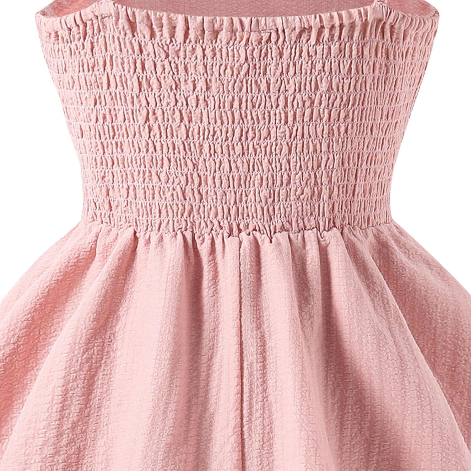 image:imageFille Robe Bustier Dt Vtements Solid Chic Robe lgant ALigne Robes sans Manches Vtement Dcontract Funky Habillement MiLongue HautsC02 Rose